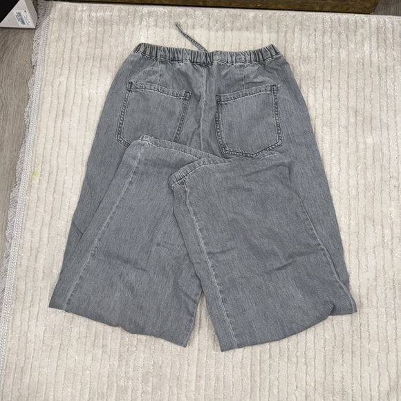 Zara Denim Grey Drawstring Pants Size Small - Picture 4 of 4